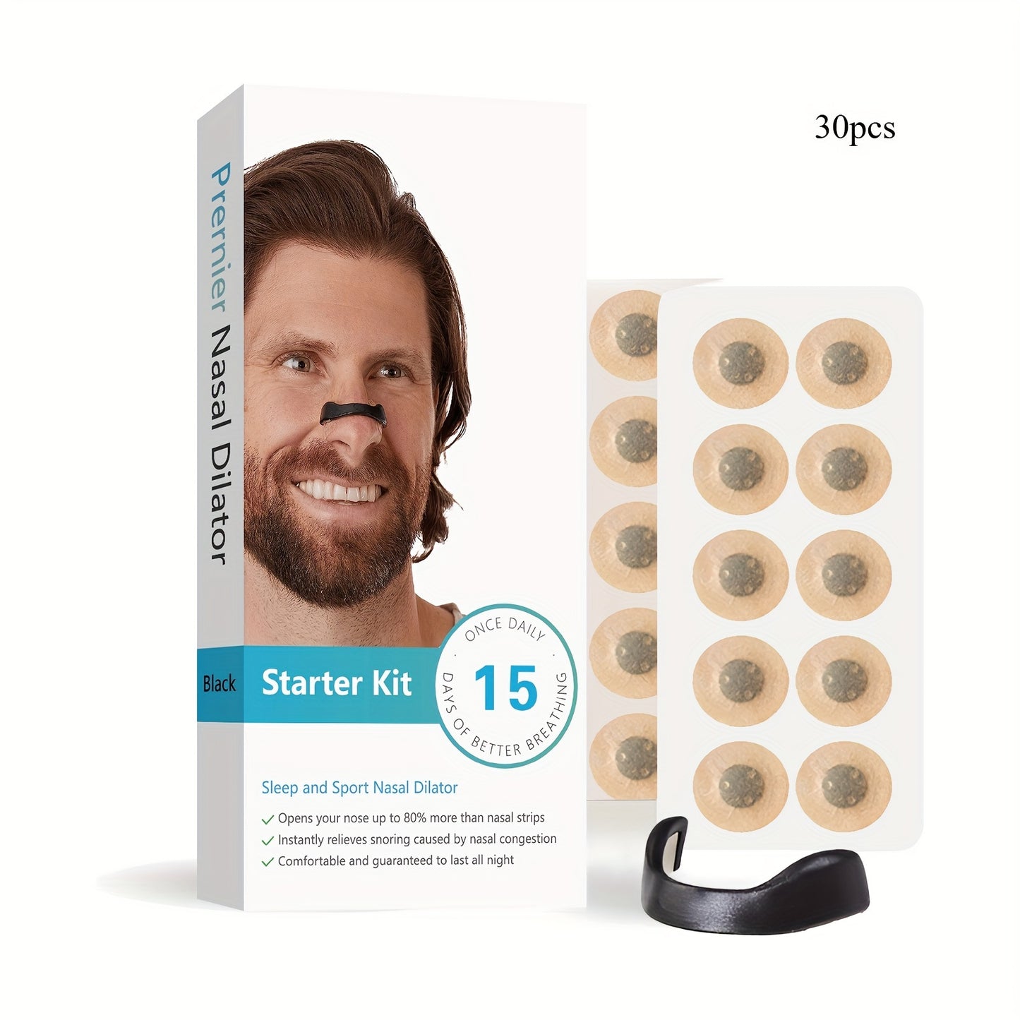 4-Clip Magnetic Nasal Dilator Set - Nasal Breathing Expansion Kit with Strong Adhesion.